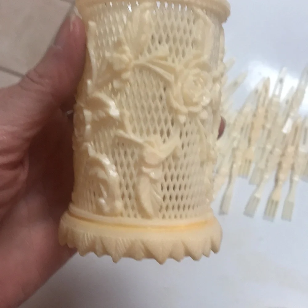 Cocktail Fork Lattice Canister Vintahe